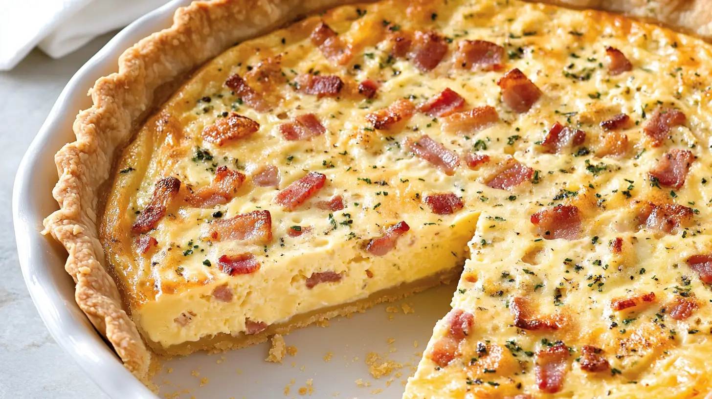 Quiche Lorraine on a plate