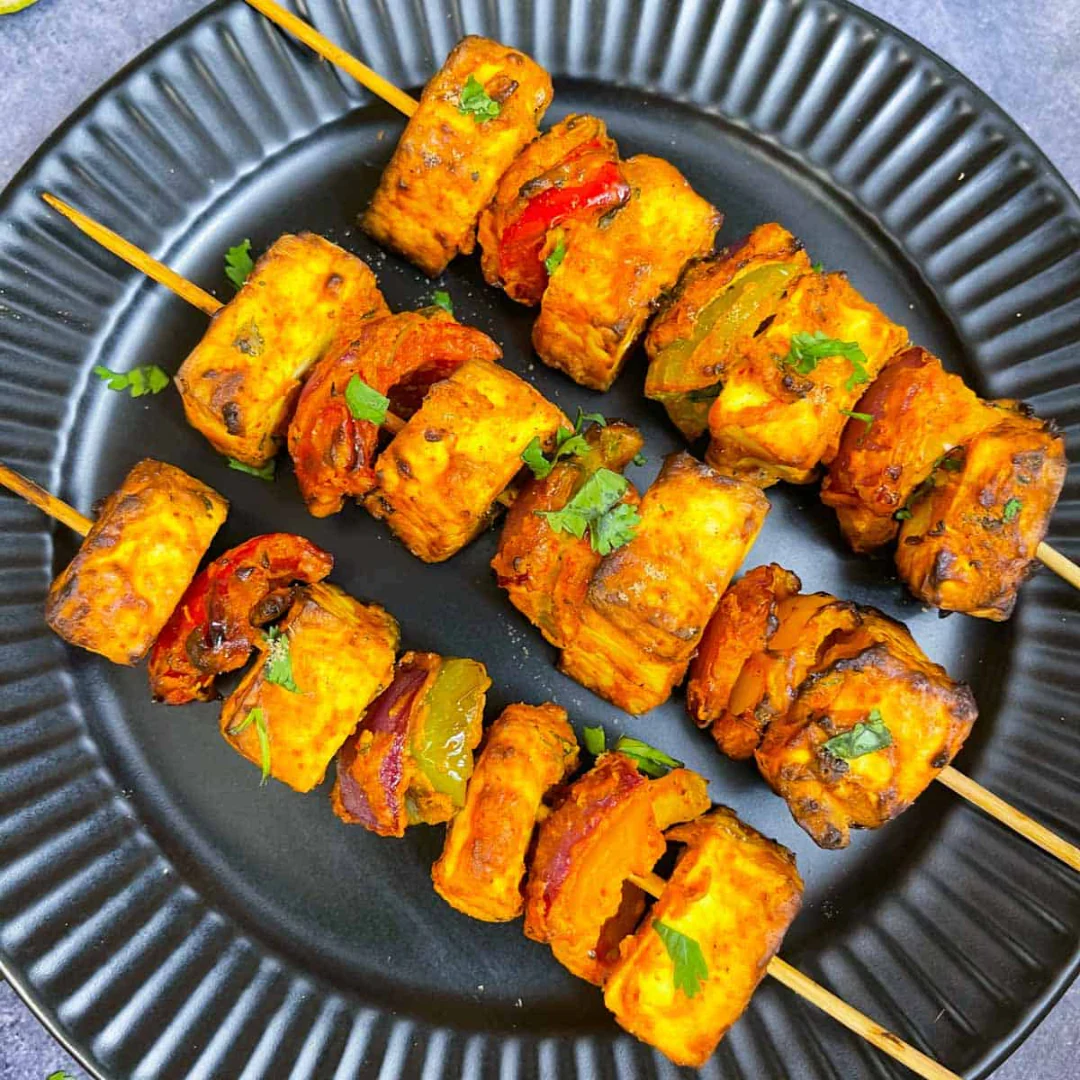 A delicious plate of Paneer Tikka